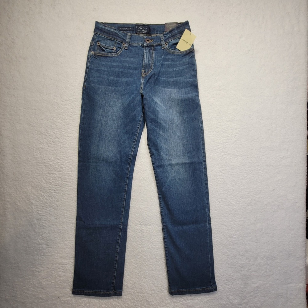 NEW Lucky Brand Classic Straight Jeans Women's 14 (26x29) Blue Yorba Linda